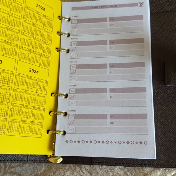 Louis Vuitton Ebene Med. Damier Address/notebook From FRANCE never used - Picture 13 of 16